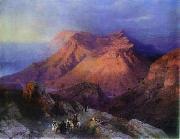 Ivan Aivazovsky Mountain Village Gunib in Daghestan. oil painting artist